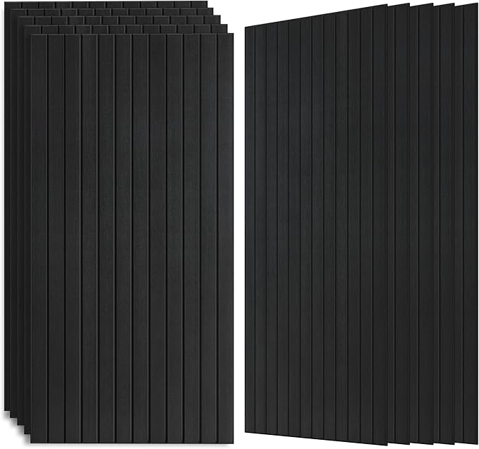 Wood Veneer Sound Panels, 10 Pack 47.2”x23.6” Wall Panels, Decorative Acoustic