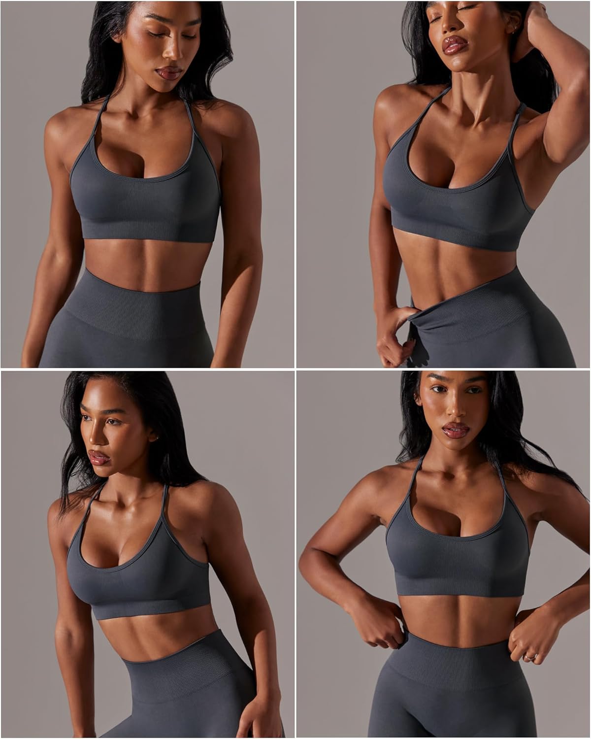 Running Girl Sports Bra - Seamless Crisscross Back Design | Medium Support with Removable Pads