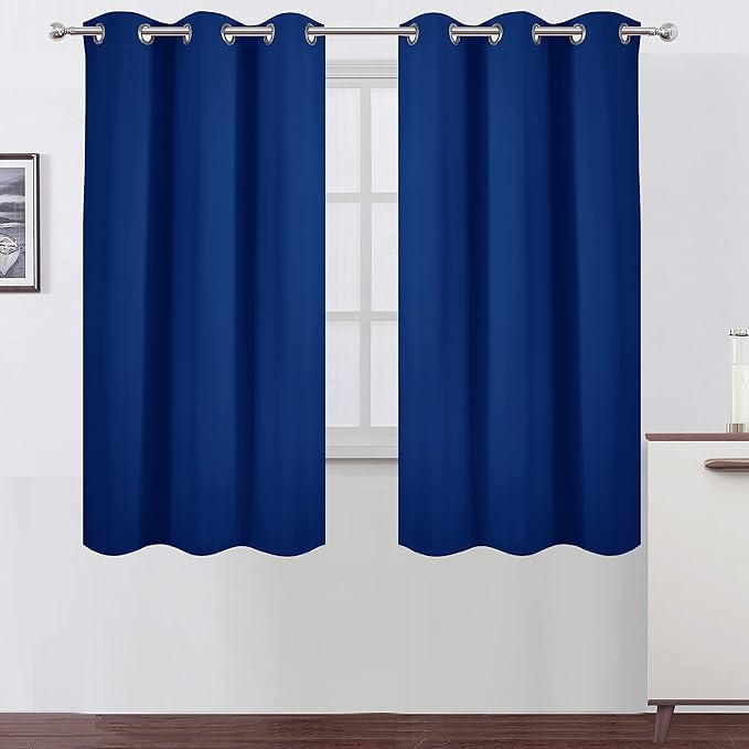 LEMOMO Blackout Curtains 42 x 63 inch/Royal Blue Curtains Set of 2