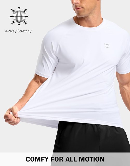 G Gradual Men's Athletic Workout T-Shirts Moisture Wicking Cooling Running Shirts Short Sleeve Performance Tee for Gym Tennis