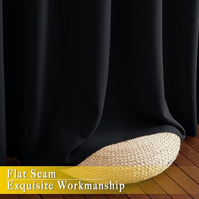 NICETOWN Black Out 144 inch Curtain