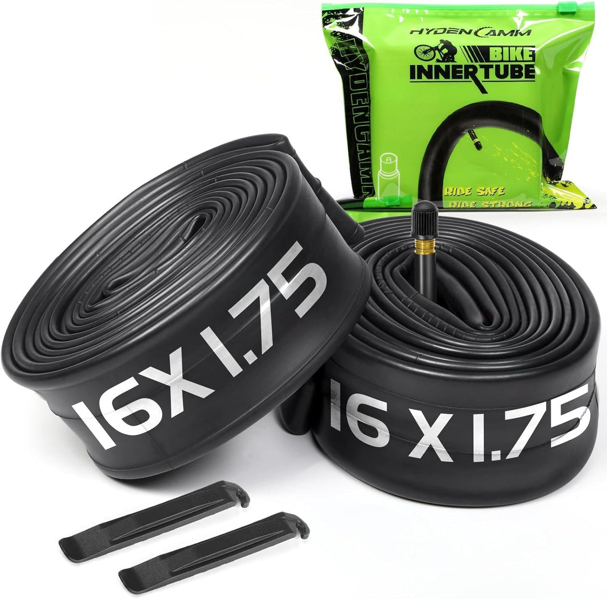 Reliable Bicycle Tube - 2 Pack with 32mm AV Schrader Valve | Fits 12-29 Inch Bikes