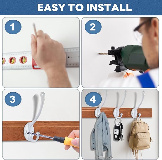 Wall Hooks for Hanging, for Living Room, Bedroom for Towel