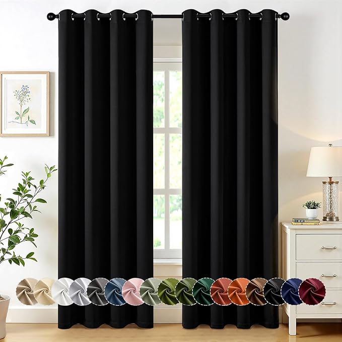 MIULEE Blackout Curtains for Bedroom Living Room 2 Panels, Thermal Insulated