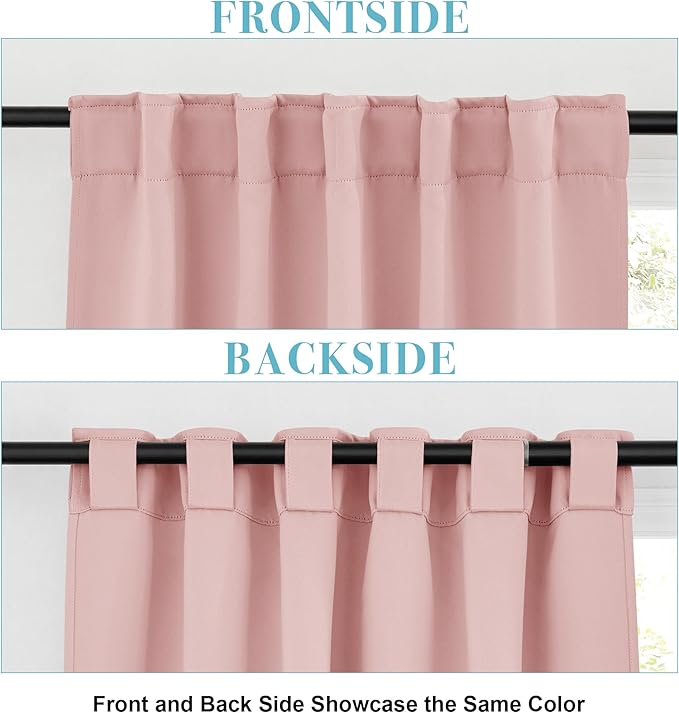 RYB HOME Blackout Curtains for Bedroom, Small Windows Shades Thermal Insulating