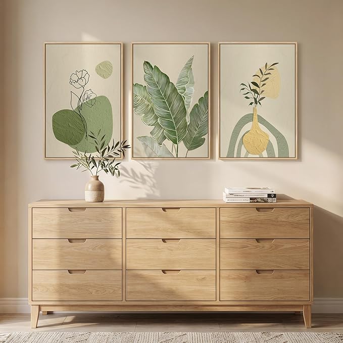 Framed Botanical Modern Wall Art
