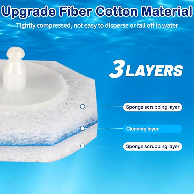 40 Count Toilet Wand Refills for Clorox Toilet Wand - Upgrade Fiber Toilet Brush, 5X Cleaning Power Toilet Scrubber Refill, Disposable Toilet Brush Heads for Bathroom Cleaning, No Falling Apart