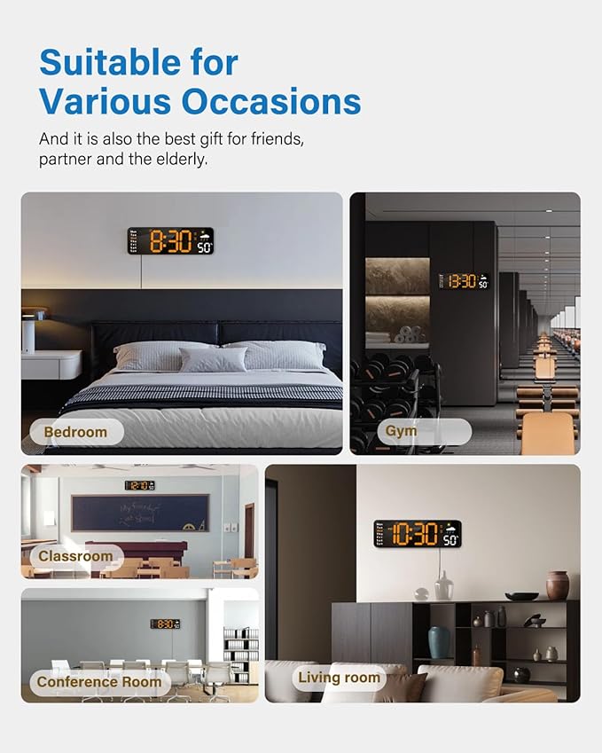 Digital Wall Clock, Digital Clock Large Display