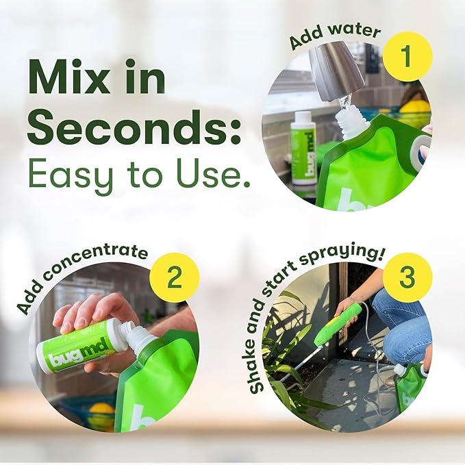 BugMD Pest Blaster Kit - Rechargeable Power Sprayer (Batteries Included), 4-Pack Pest Control Essential Oil Concentrates for Indoor & Outdoor Use - Plant-Powered Ant, Roach, Spider & Insect Killer