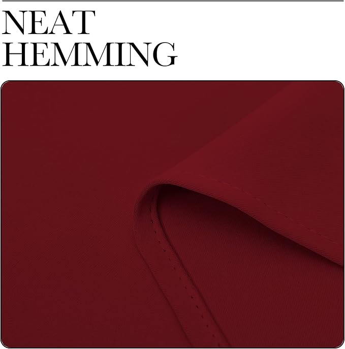 NICETOWN Christmas Burgundy Red Kitchen Blackout Curtain Panels, Thermal