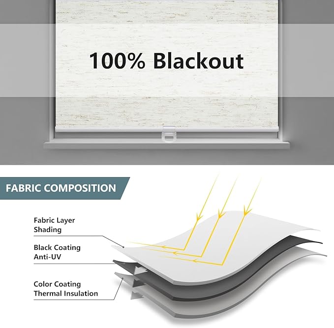 Cordless Roller Shades Blackout Blinds