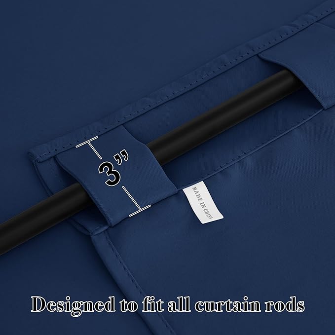 RYB HOME Blackout Curtains for Living Room, Privacy Thermal Insulating Window
