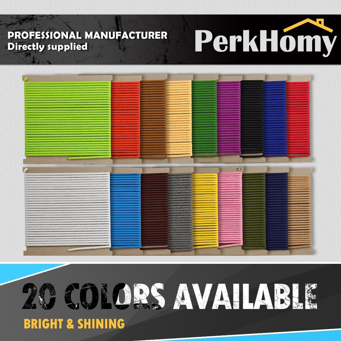 PerkHomy 500lb Cotton Rope 3/16" (5mm) 50 ft Multi Purpose Utility Diamond Braided Cord, Natural Cotton for Clothes Line Camping Crafting Flag Pole, Light Green