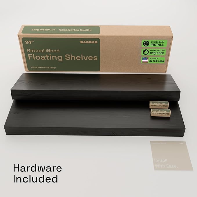 BAOBAB WORKSHOP Wood Floating Shelves