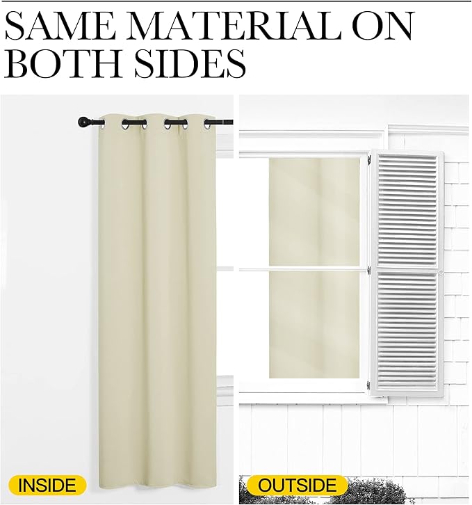 NICETOWN Room Darkening Curtain Panels