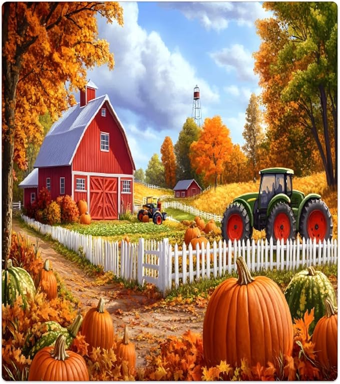 Autumn Fall Farm Pumpkin Dishwasher Magnet Cover for The Front Magnetic Dishwasher Door Covers Dish Washer Sticker Wrap Home Decorative Appliances Panel Decal Kitchen Decor 23" x 26" (Magnetic)