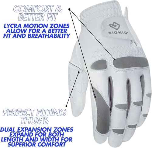 Bionic Men's Golf Glove - Performance Grip Pro | Premium Leather for Enhanced Control