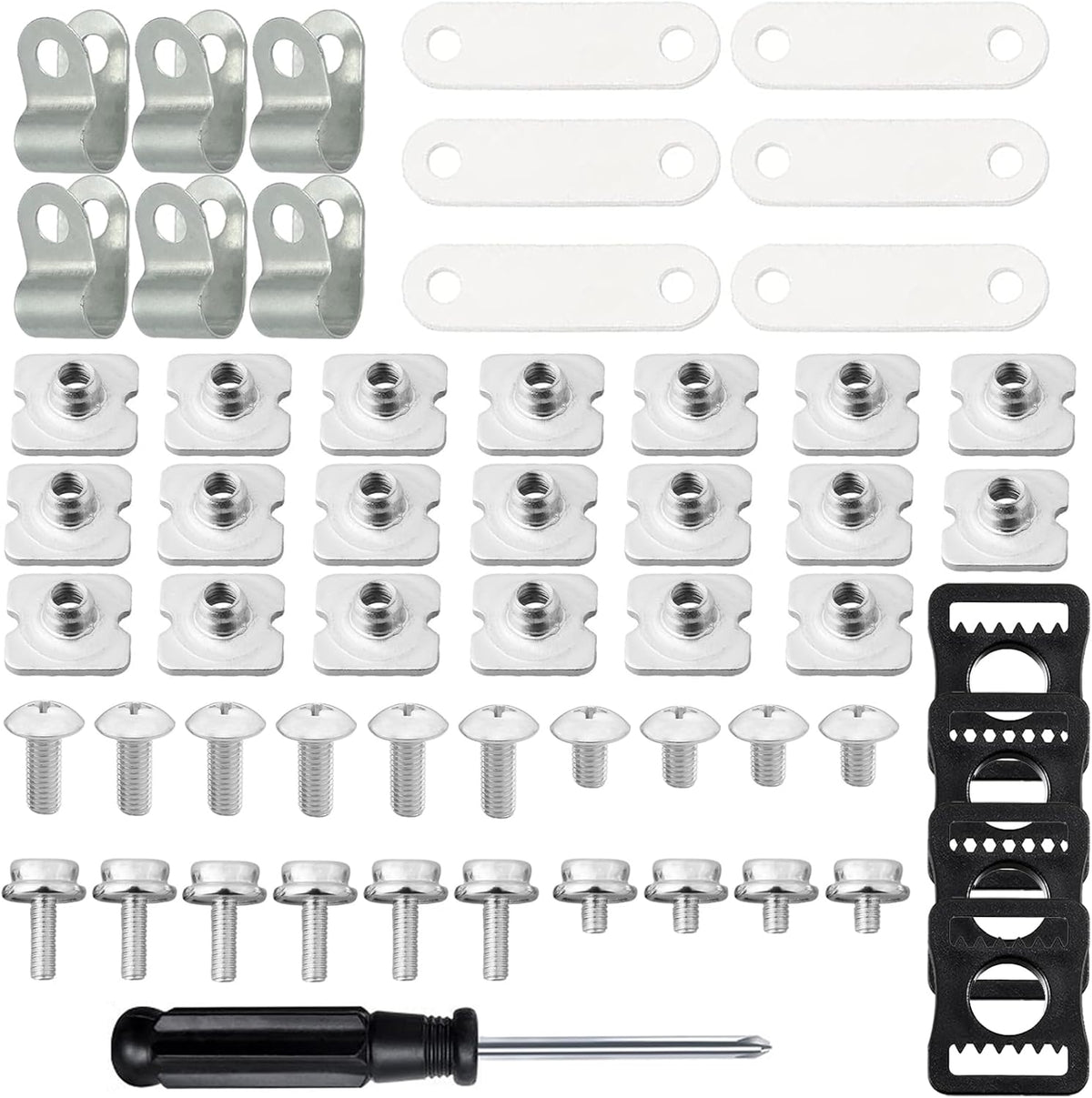 Skiennix Hockey Helmet Repair Kit - 36 Pieces with Clips, Gaskets, Screws & Chin Strap Adapter