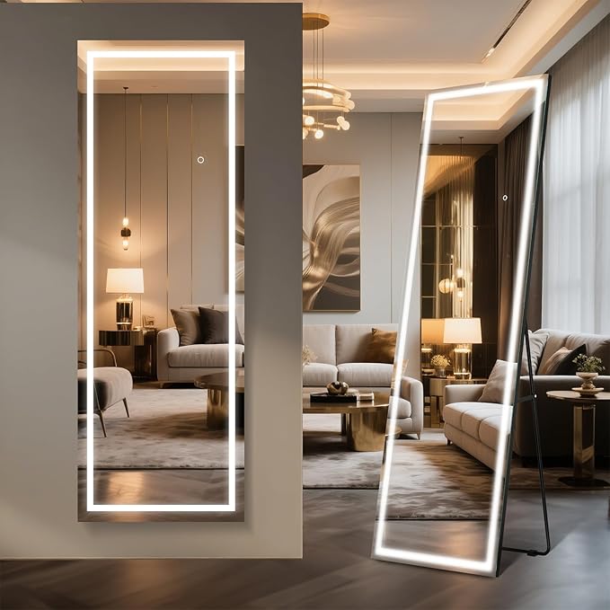 64" x 21" Full Length LED Floor Mirror