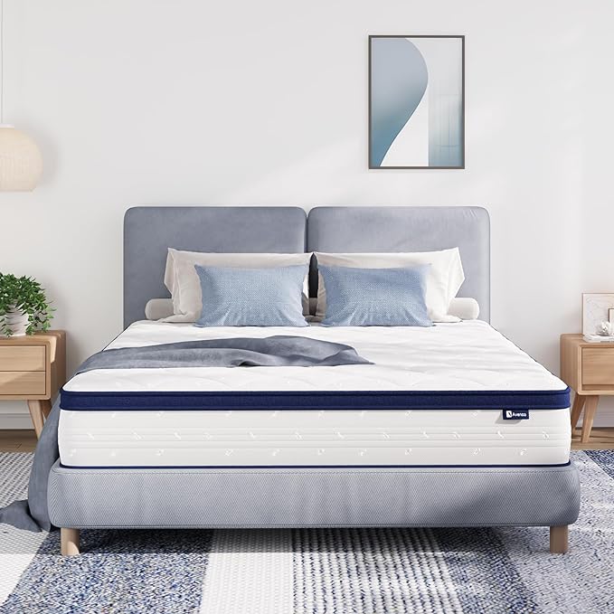 Avenco 10 Inch King Size Mattress for Pain Relief & Motion Isolation, CertiPUR-US Certified Bed Mattresses