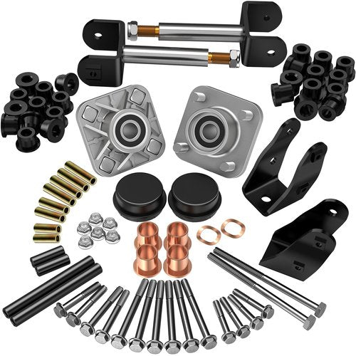 Club Car Precedent Deluxe Repair Kit, 2004-UP Golf Cart Front End Kit for Precedent, Club Car Repair Kit Front Wheel Hub King Pin Bearing Bushings Sets, Replace OEM# 102287201 103638601 103638801