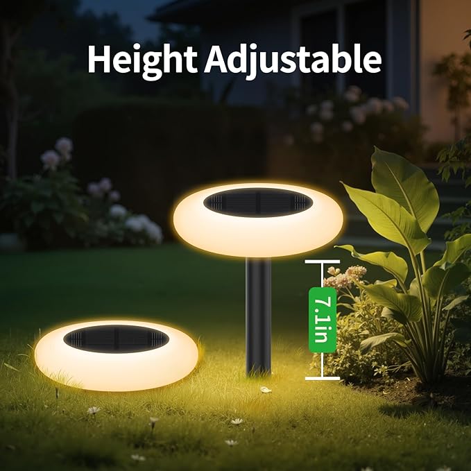 intelamp Solar Lights Outdoor Waterproof, 6Pack Color Changing Solar Lights Remote Control Pathway Light for Yard Lawn Patio Landscape Walkway Pool Christmas Decoration