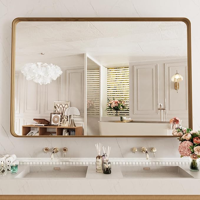LOAAO 55X36 Inch Bathroom Mirror