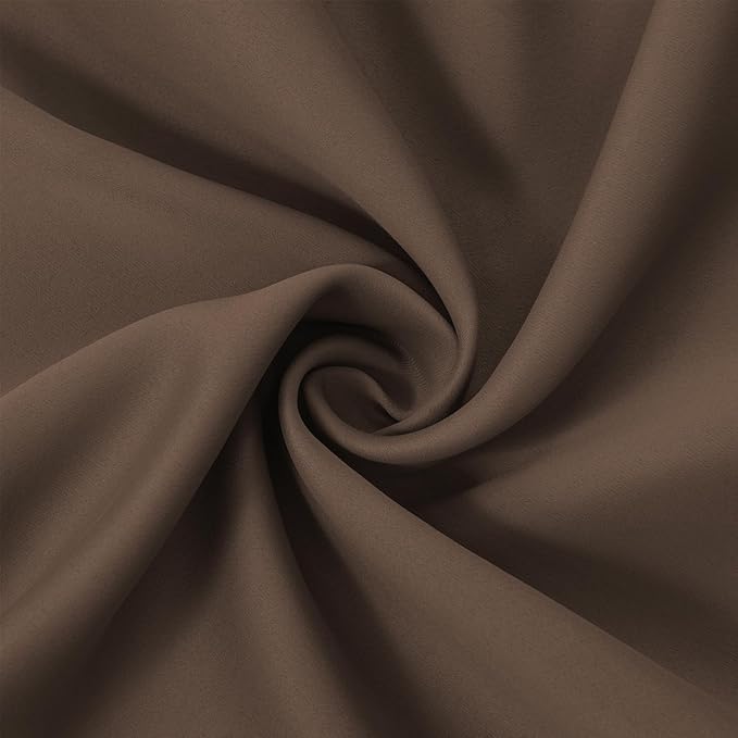 LEMOMO Chocolate Brown Blackout Curtains 38 x 54 Inch Length/Set of 2 Curtain