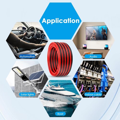10 Gauge Tinned Copper Wire - Flexible 10 AWG Marine Cable for Solar Panels, LED Strips & More | 30FT