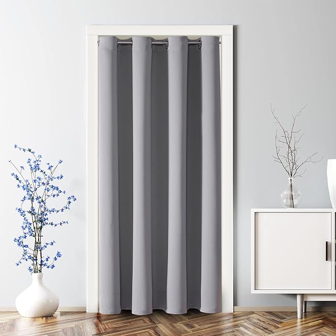 ChrisDowa Blackout Door Curtains