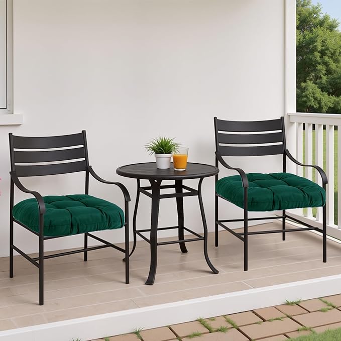 MTMR Water-Repellent Outdoor Chair Cushions Set of 2, 19”X19” Patio Chair Cushions with High Elasticity PP Cotton, Thick Tufted Outdoor Patio Furniture Cushions, Seat Cushions for Outdoor Furniture