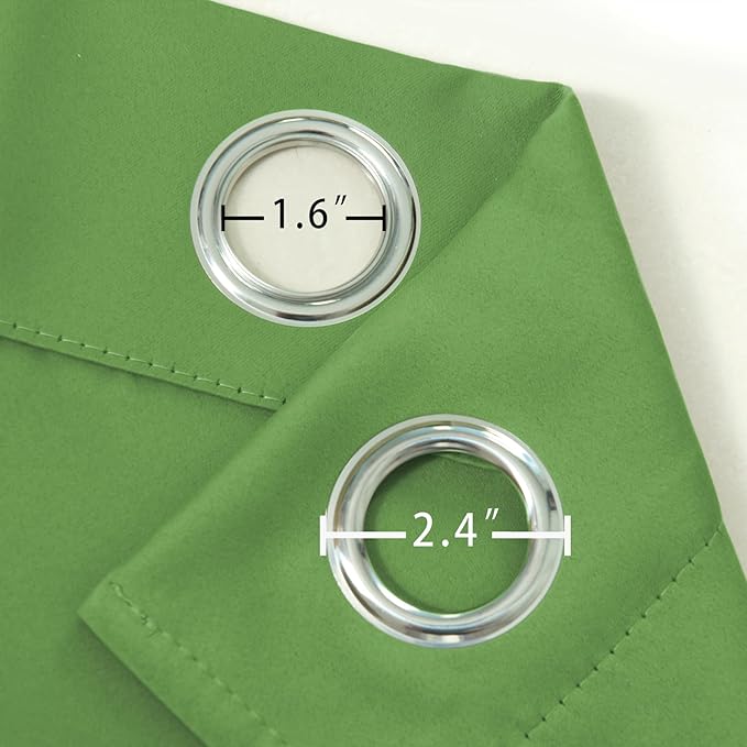 LEMOMO Blackout Curtains 52 x 90 Inch Long Light Green Curtains Set of 2 Panels