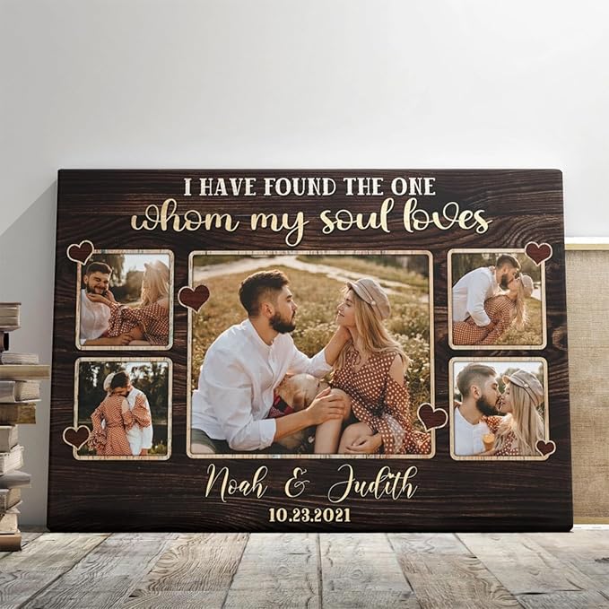 Dem Canvas Personalized Canvas Prints, Couple Romance & Wedding Gifts - Custom Canvas for Anniversary, Engagement & Valentine (18x12)