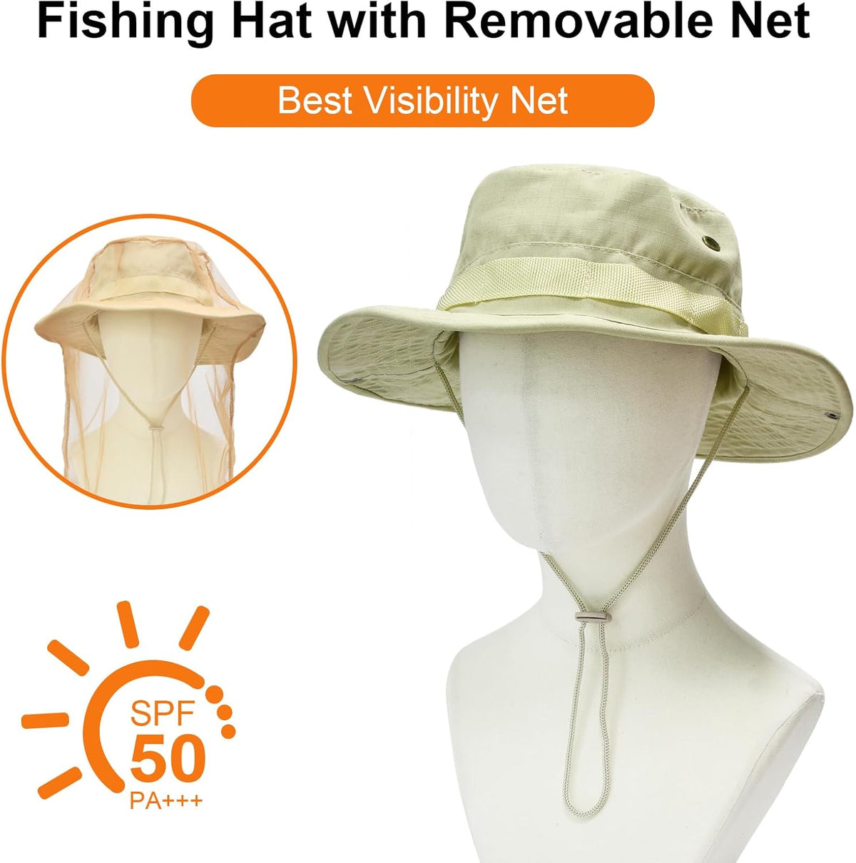 Skiennix Sun Hat - UPF 50+ Foldable Bucket Hat for UV Protection | Ideal for Hiking, Beach & Fishing