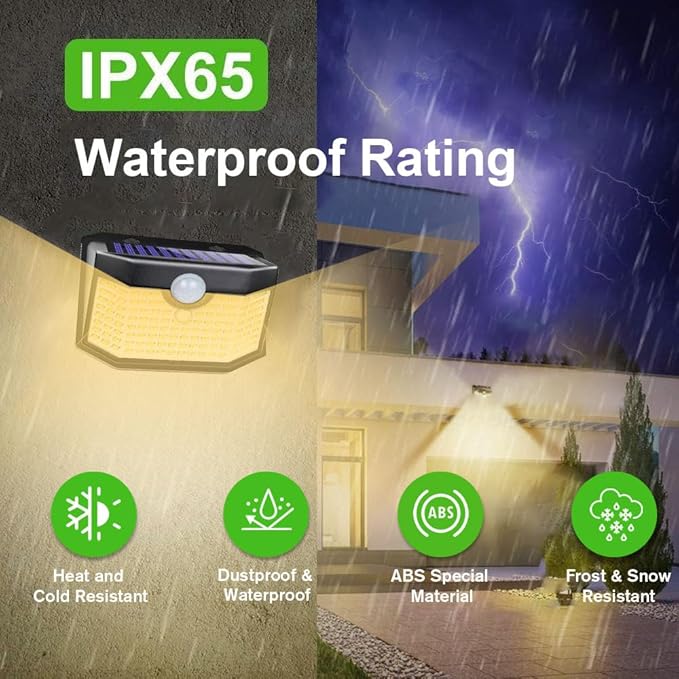 HMCITY 120 LED Outdoor Solar Lights-