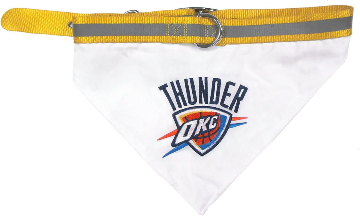 Oklahoma City Thunder Pet Bandana & Reflective Adjustable Collar - Large Size