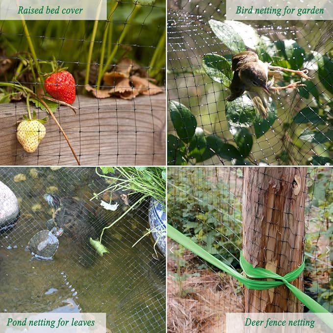 Bird Netting 7x100 FT – 3/4" Mesh Garden Netting for Plant Protection, Deer Fence Netting Against Birds, Squirrels, Rabbits, Raccoons & More – Protect Fruit Trees, Vegetables & Flowers
