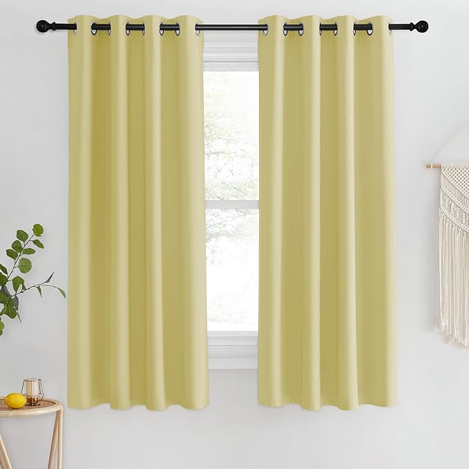 NICETOWN Blackout Short Curtain 63 inches Long