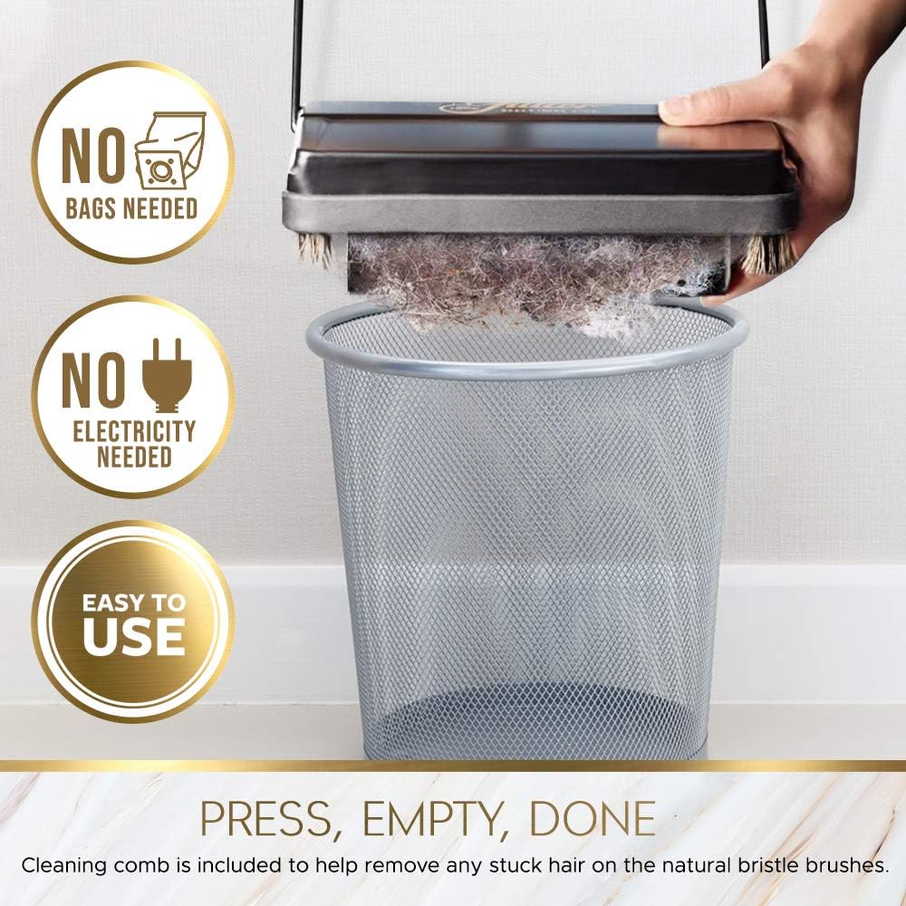 STANLEY HOME PRODUCTS Electrostatic Carpet & Floor Sweeper - Heavy Duty Lightweight Floor Cleaner - Suitable for Smooth Floors and Low Pile Rugs & Carpeting No Electricity Needed (Brown)