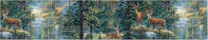 Forest Deer Wallpaper Border 196x4 Inch Peel and Stick Wall Border Self