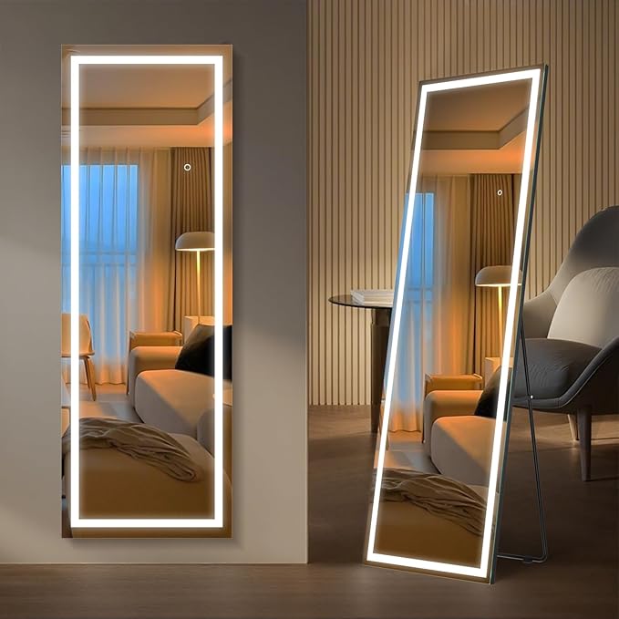 64" x 21" Full Length LED Floor Mirror