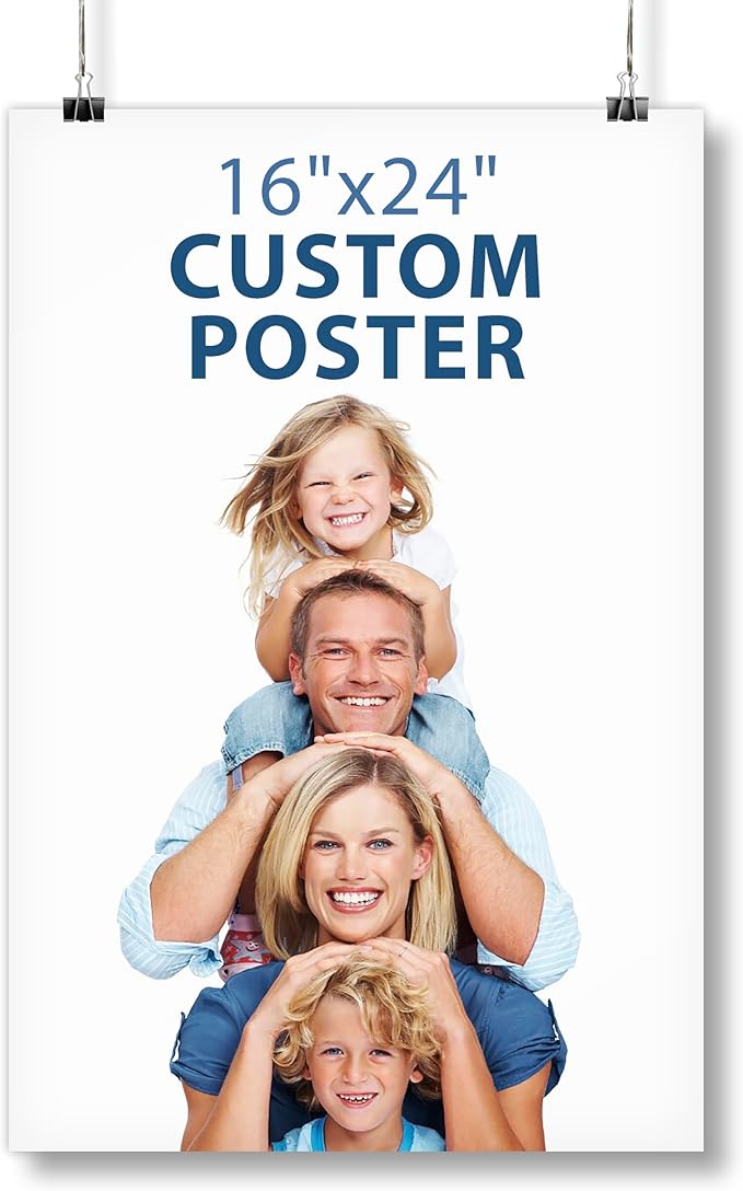 Smile Art Design Make Custom Poster Print with Your Photo/Image, Personalized Poster Photo Print, Customized Gift Wall Art Home Decor - 16x24 inches