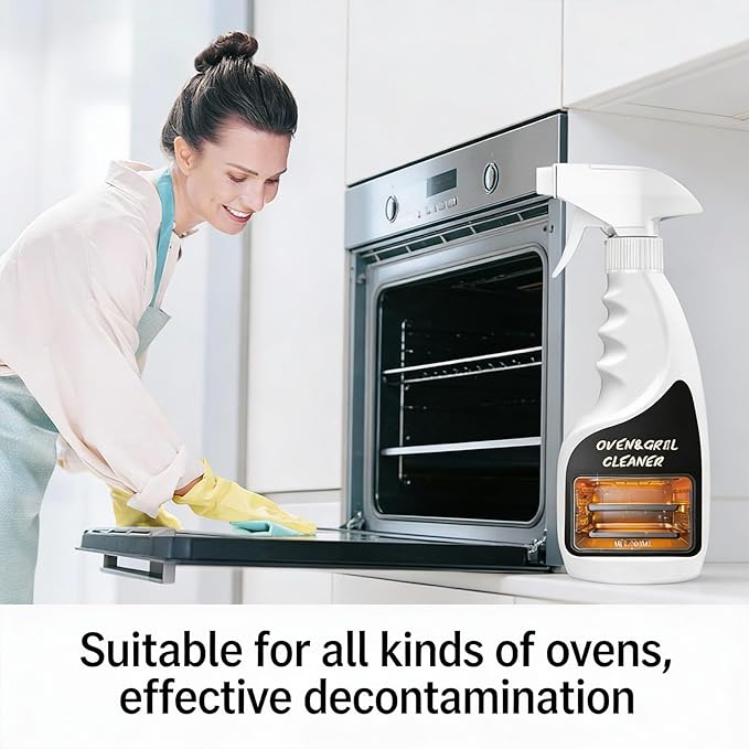 300ml Oven And Grill Cleaner Heavy Duty,Grill Degreaser For Outdoor Grill,Powerful Grease/Carbon/Odor Remover,No Harsh Scrubbing,Multi-Surface Safe,Kitchen Cooking Tools (3, 300ml)