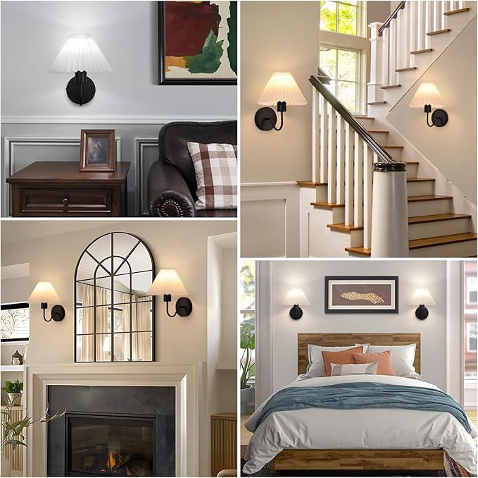 Rechargeable Battery Operated Wall Sconce Sets of 2, 15 Colors Wireless
