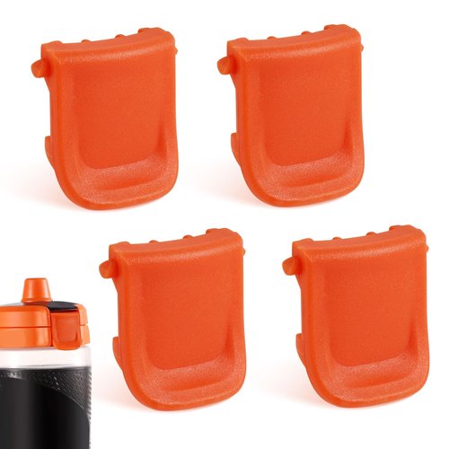 PEUTIER 4pcs Clip for Gatorade Gx Bottle, Water Bottle Lid Clip Replacement Lid Clip Bottle Cap Fastener Compatible with Gatorade GX Accessories (Orange)