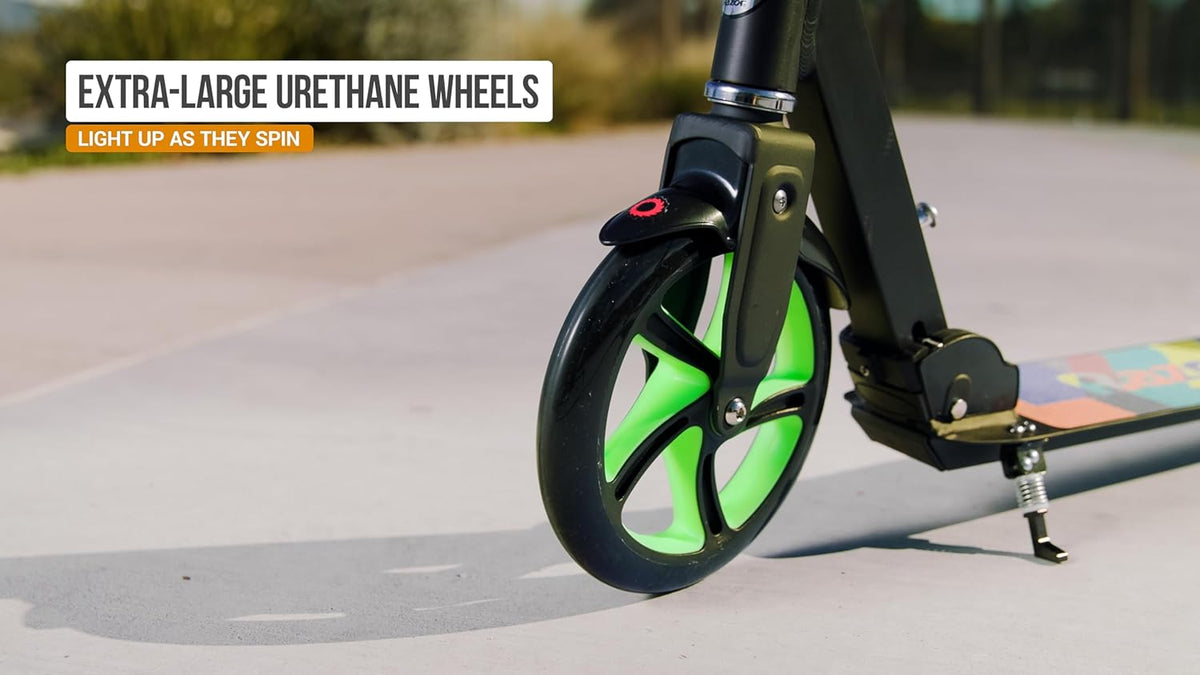 Razor A5 Lux Kick Scooter - Durable 8" Urethane Wheels, Stylish Anodized Finish for Kids 8+