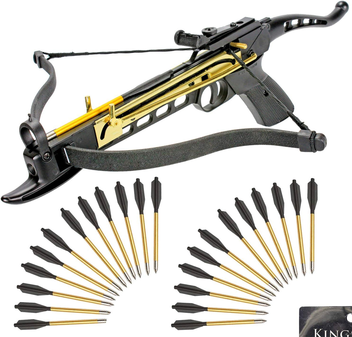 Self-Cocking Crossbow Bundle with Adjustable Sights & 27 Aluminum Arrow Bolts