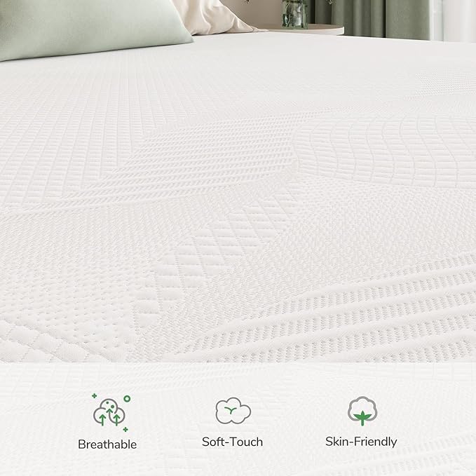 Novilla Twin Mattress, 10 Inch Gel Memory Foam Mattress for Enhanced Support & Motion Isolation, Medium Firm Bed Mattresses in a Box-Vibrant