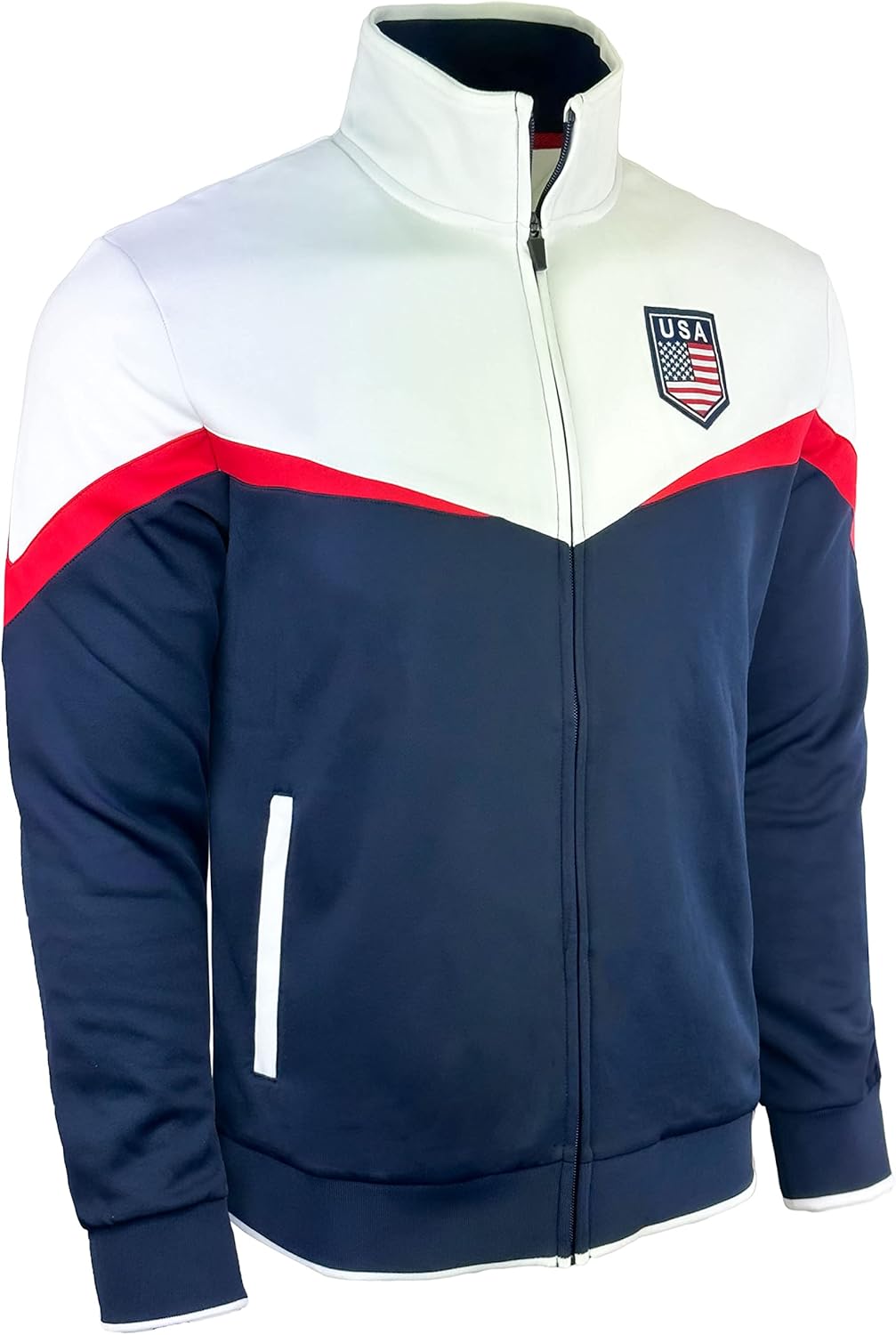 USA Boy's Track Jacket - Youth Full Zip Sweater with Zipper Pockets | Comfortable Fit