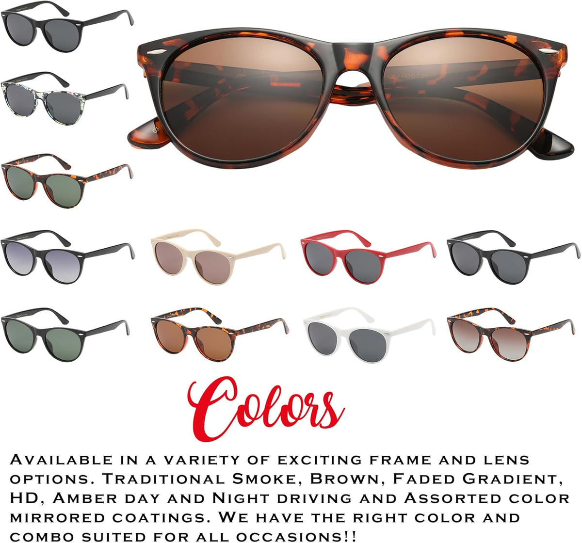 PolarSpex Polarized Sunglasses for Women Retro Classic Cateye Sunglasses for Women, UV Protection for Driving & Fishing
